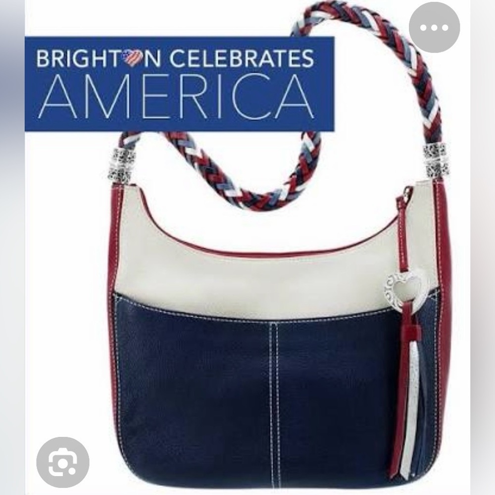 Brighton Barbados Patriotic Red, White, & Blue Shoulder Hobo - Limited Edition